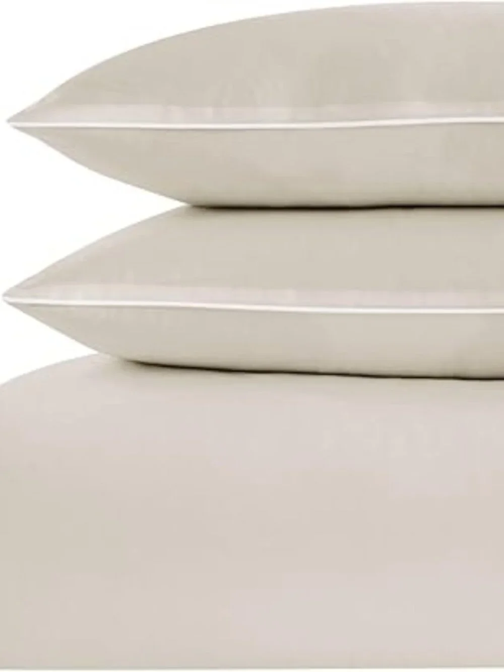 Christian Siriano New York 3-Piece Khaki 100% Cotton Sateen King Duvet Cover Set